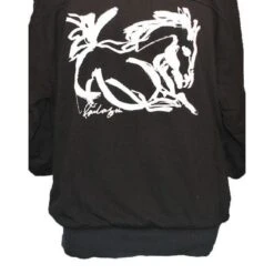 Animals To Wear "Wild Horse" 1/4 Zip Sweatshirt - Black