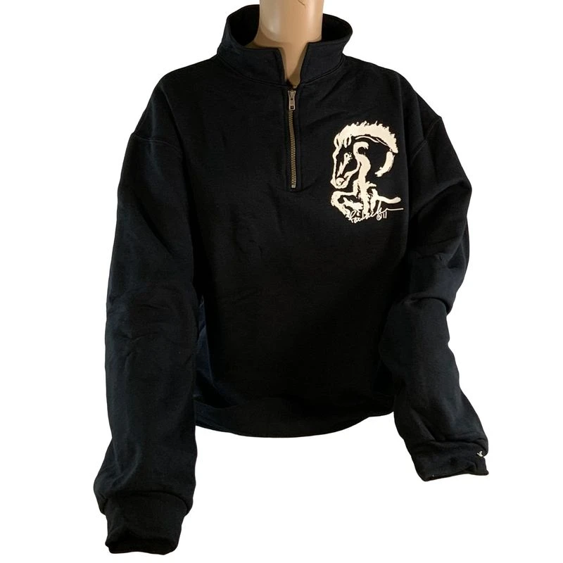 Animals To Wear "Bolt" 1/4 Zip Sweatshirt - Black - Image 2