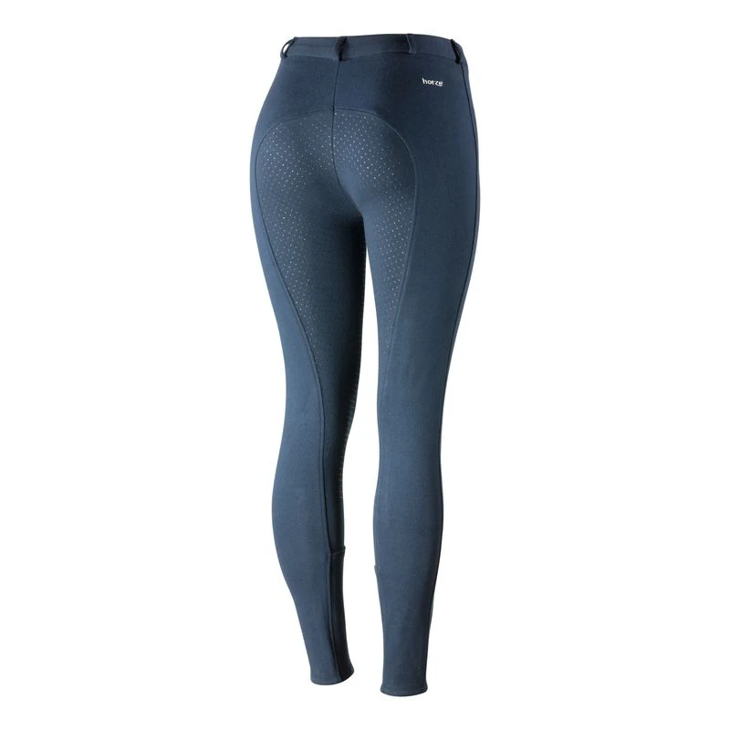Horze Women's Active Full Seat Breeches - Peacoat Dark Blue - Image 4