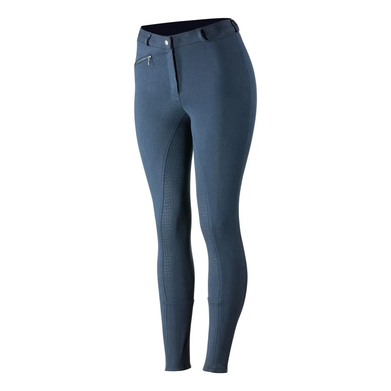Horze Women's Active Full Seat Breeches - Peacoat Dark Blue - Image 5