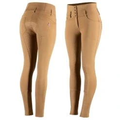 Horze Women's Tara Full Seat Breeches - Tobacco Brown