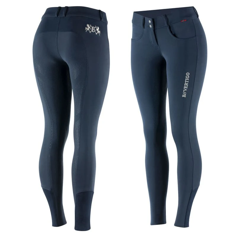 B Vertigo Women's Meghan Silicone Full Seat Breeches - Dark Navy