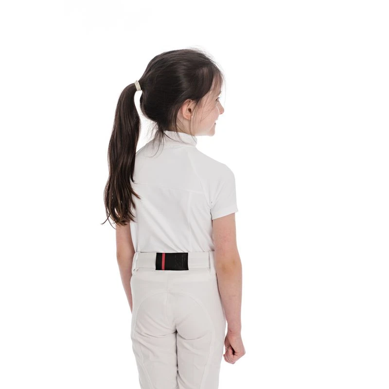 Horseware Kids' Sara Short Sleeve Competition Shirt - White - Image 2