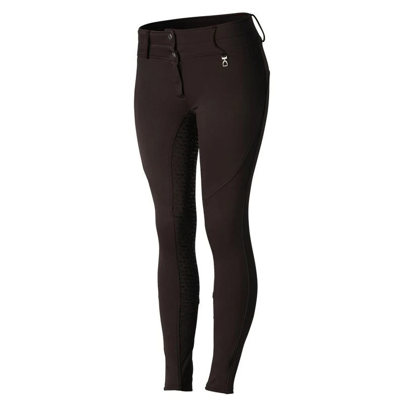 Horze Women's Rhea Full Seat Thermo Breeches W/Back Pockets - After Dark Brown - Image 7