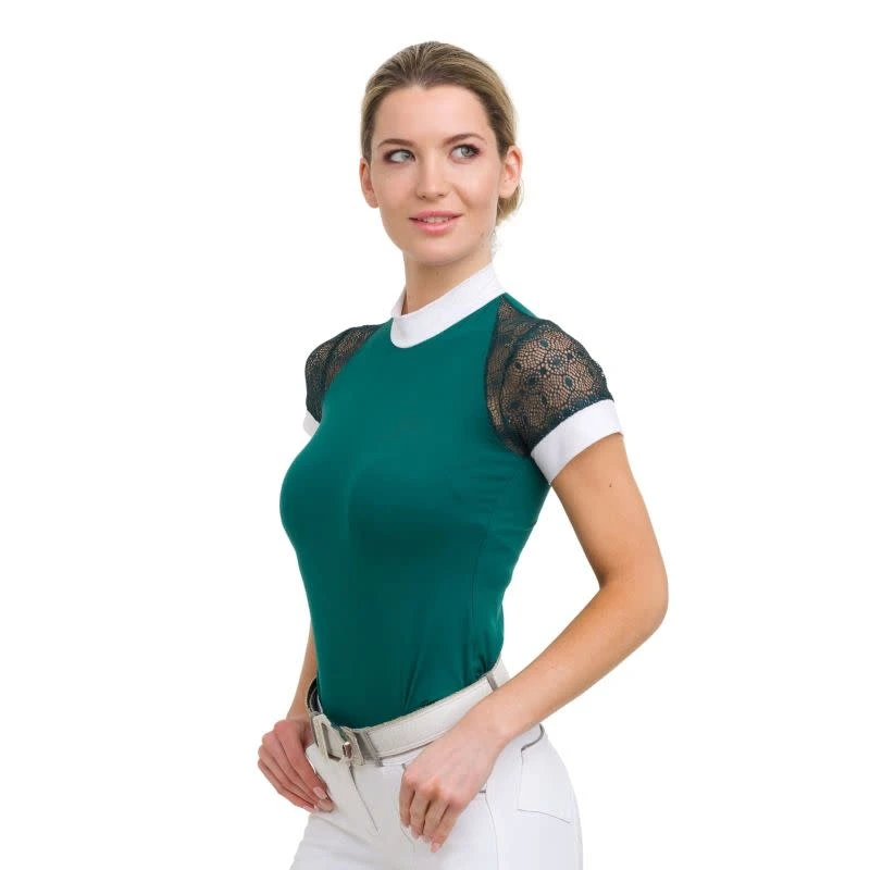 Cavalliera Women's Contessa Short Sleeve Show Shirt - Emerald - Image 3