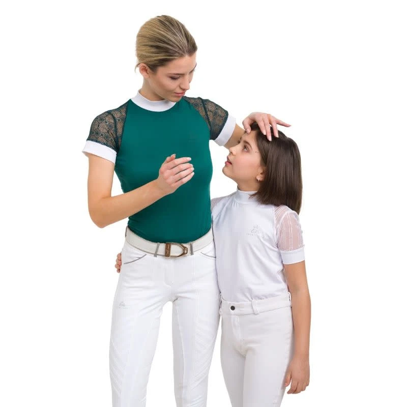 Cavalliera Women's Contessa Short Sleeve Show Shirt - Emerald - Image 4