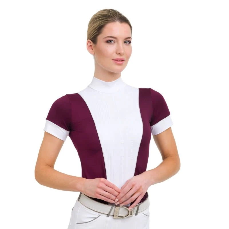 Cavalliera Women's Queen Short Sleeve Show Shirt - Aubergine