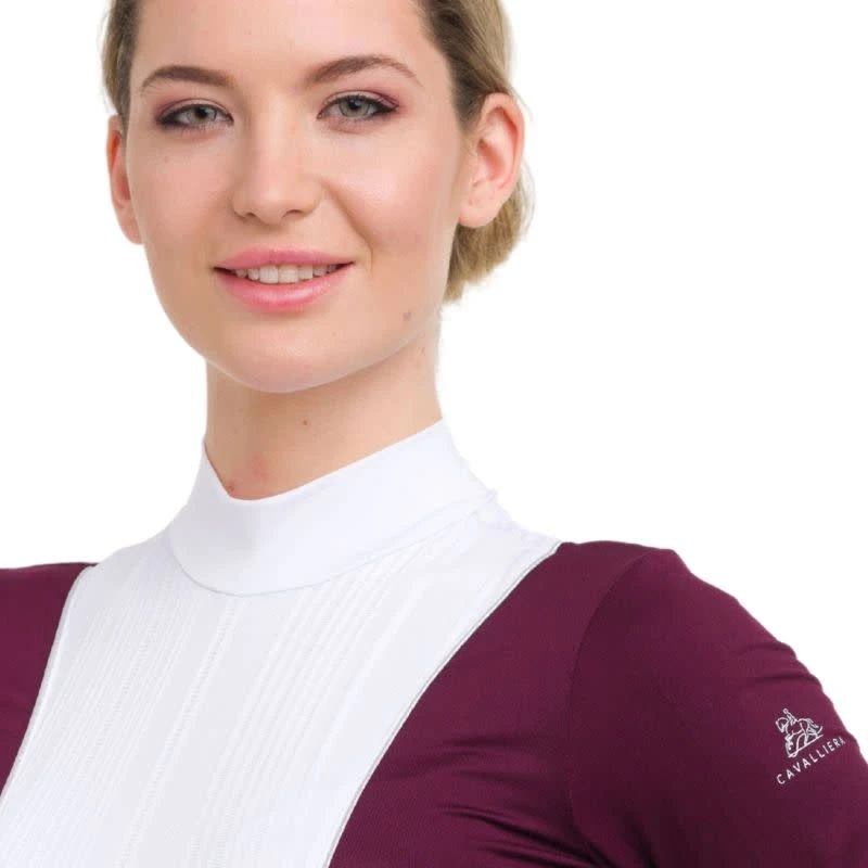 Cavalliera Women's Queen Short Sleeve Show Shirt - Aubergine - Image 2