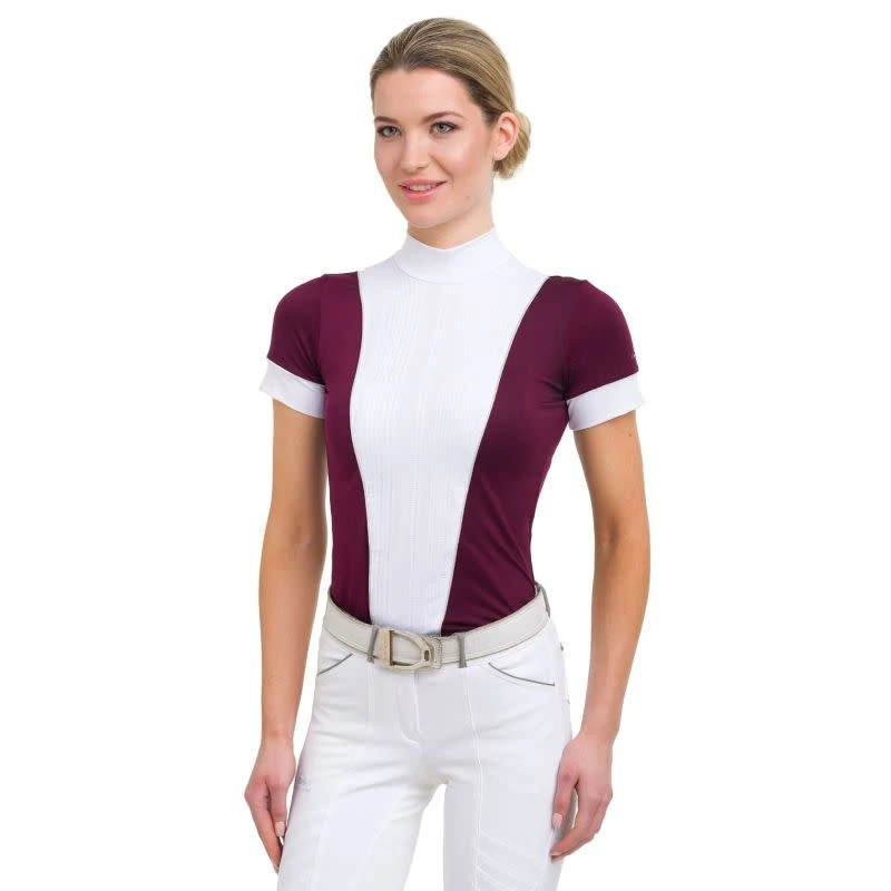Cavalliera Women's Queen Short Sleeve Show Shirt - Aubergine - Image 3