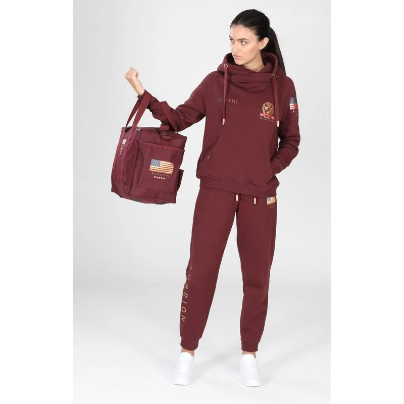 Shires Aubrion Women's Team Hoodie - Burgundy - Image 3