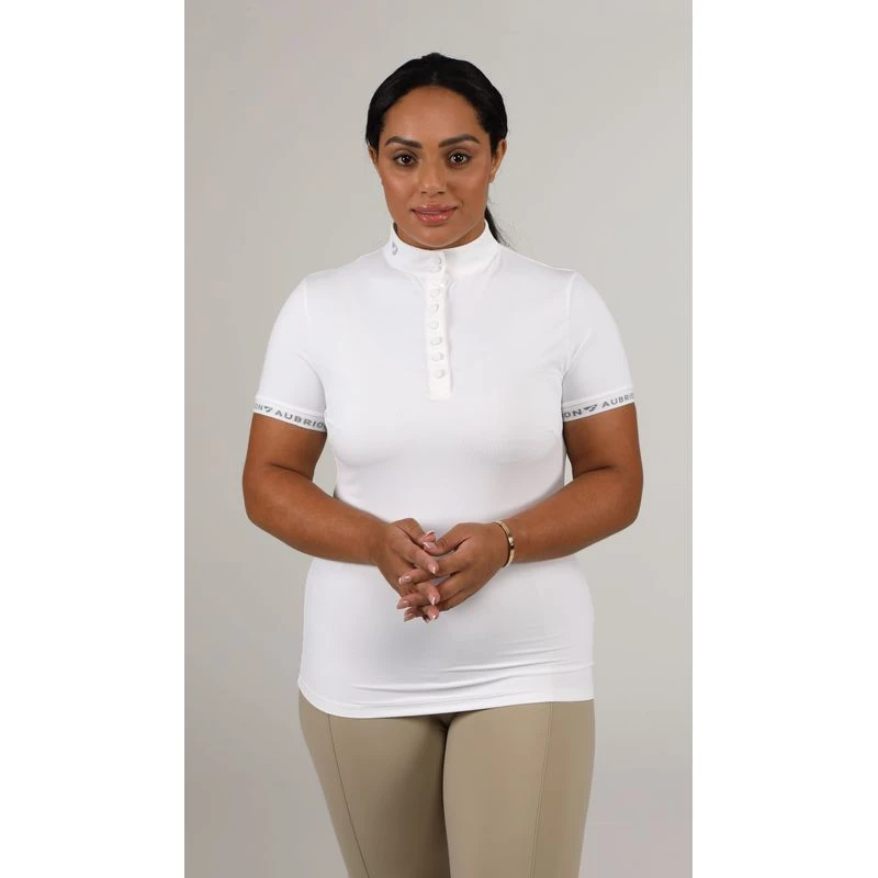 Shires Aubrion Women's Chester Show Shirt - White - Image 3