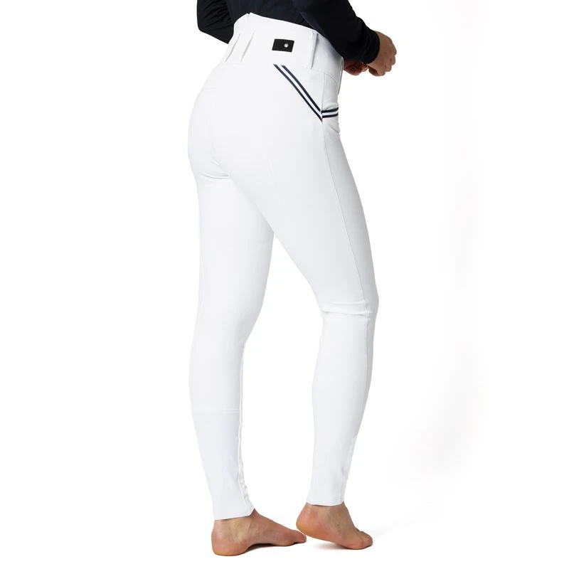 Horze Women's Della Full Seat Breeches - White - Image 3
