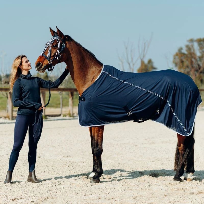 Horze Women's Tessa Full Seat Riding Tights - Peacoat Dark Blue - Image 3