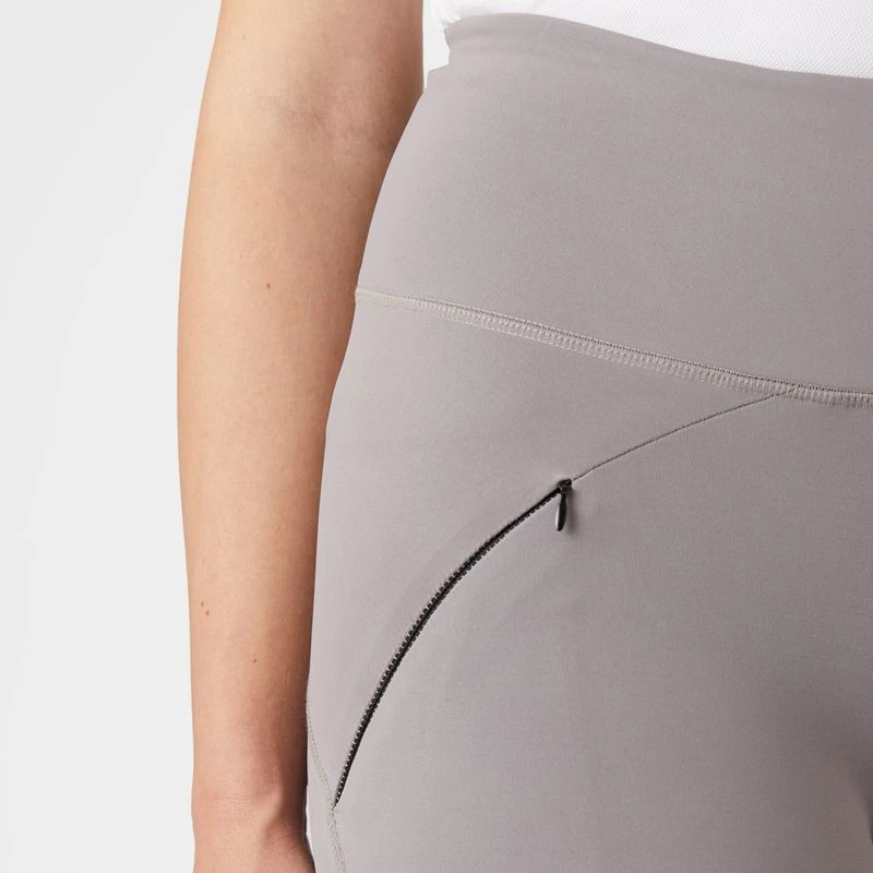 Horze Women's Danica High Waist Tights With Mesh Insert - Zinc - Image 5