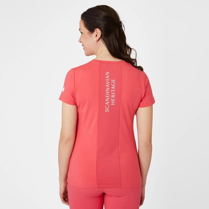 Horze Women's Lily Technical T-Shirt - Rouge Red - Image 3