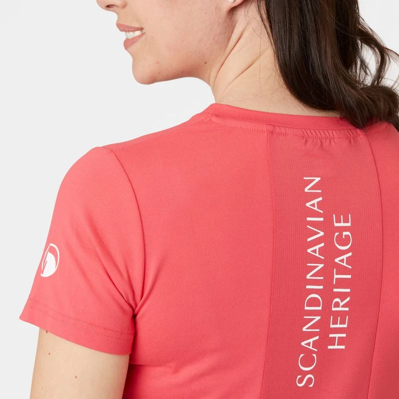 Horze Women's Lily Technical T-Shirt - Rouge Red - Image 4