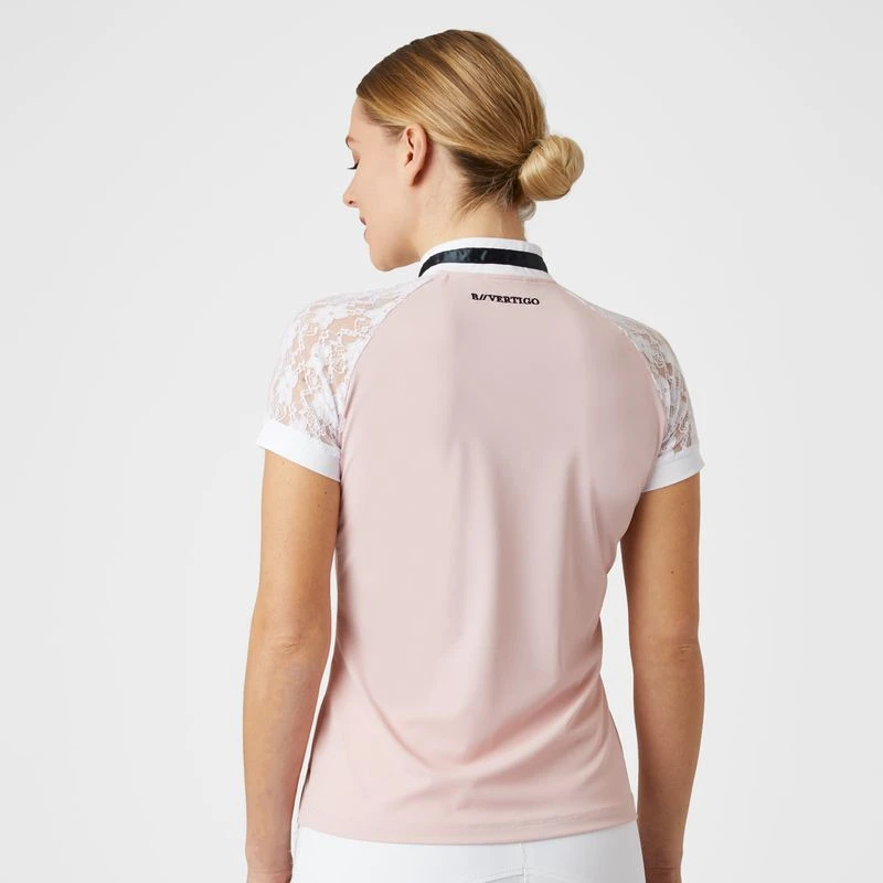B Vertigo Women's Lauren Lace Short Sleeve Show Shirt - Pink Chalk - Image 2