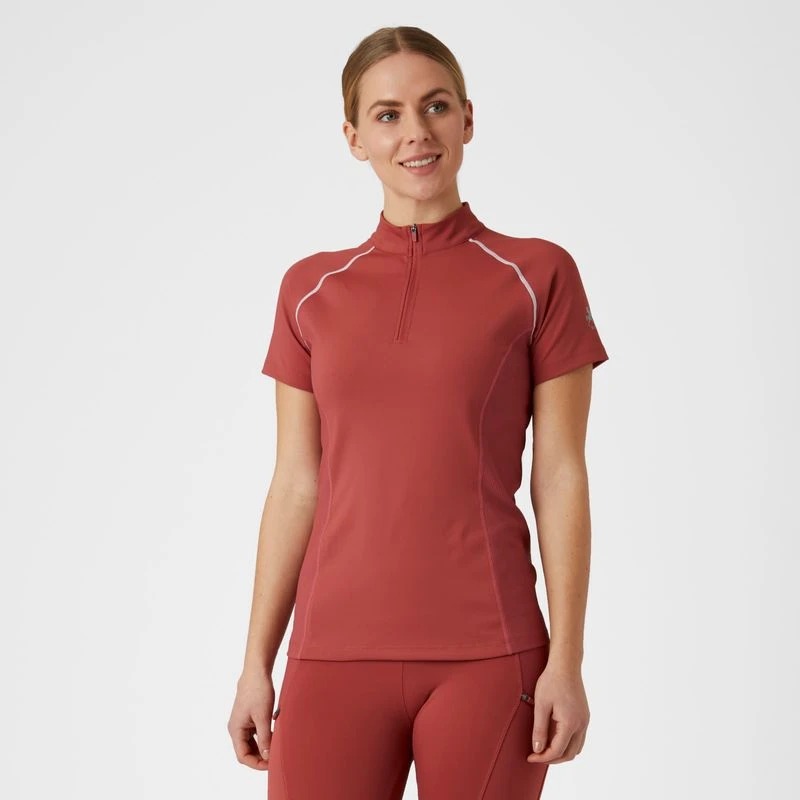 B Vertigo Women's Adara Cool Tech Training Shirt - Mineral Red - Image 2
