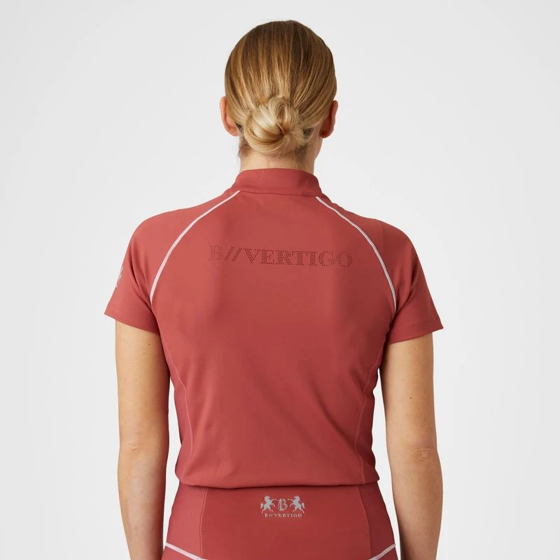 B Vertigo Women's Adara Cool Tech Training Shirt - Mineral Red - Image 3