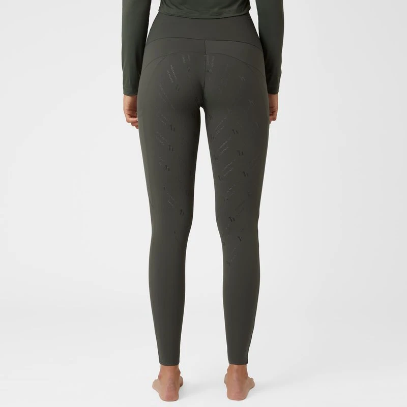 Horze Women's Gabriela UV Pro Compression Tights - Climbing Ivy Green - Image 3