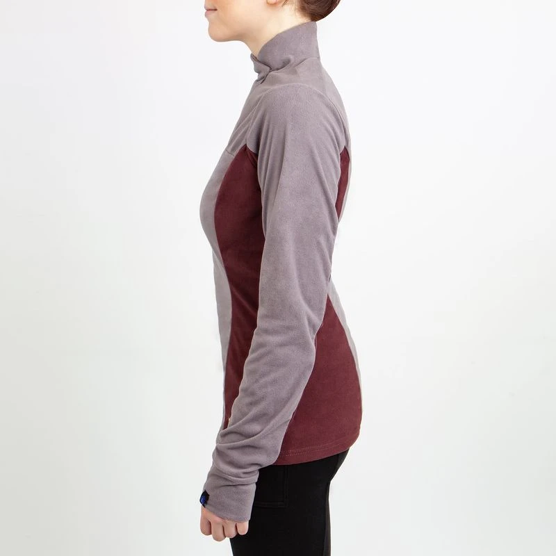 Irideon Kids' Chinchillaaah 1/4 Zip Top - Fig/Henna - Image 2