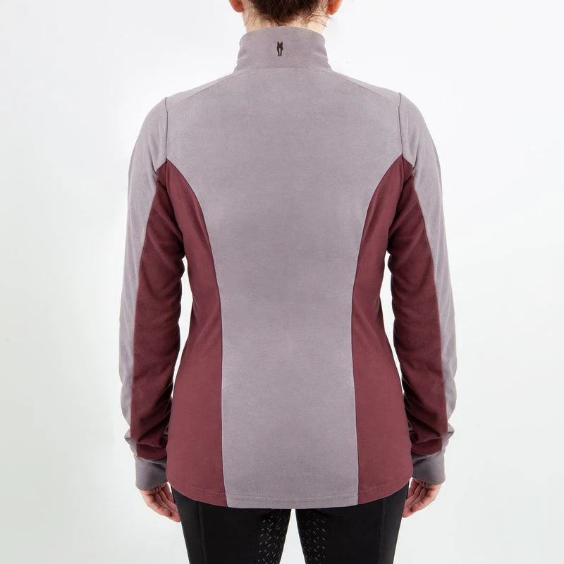 Irideon Kids' Chinchillaaah 1/4 Zip Top - Fig/Henna - Image 3