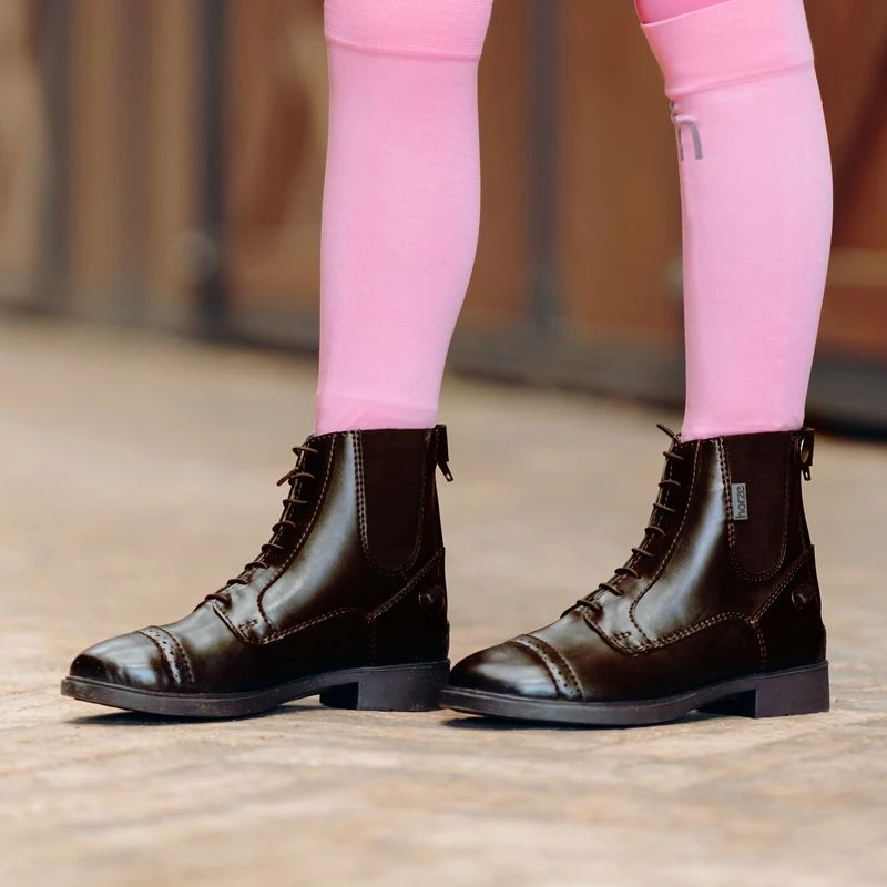 Horze Kids' Kilkenny Polyurethane Jodhpur Boots - Brown - Image 3