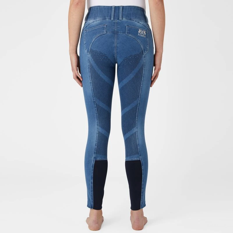 B Vertigo Women's Dianne Denim Full Seat Breeches - Lead Blue - Image 4