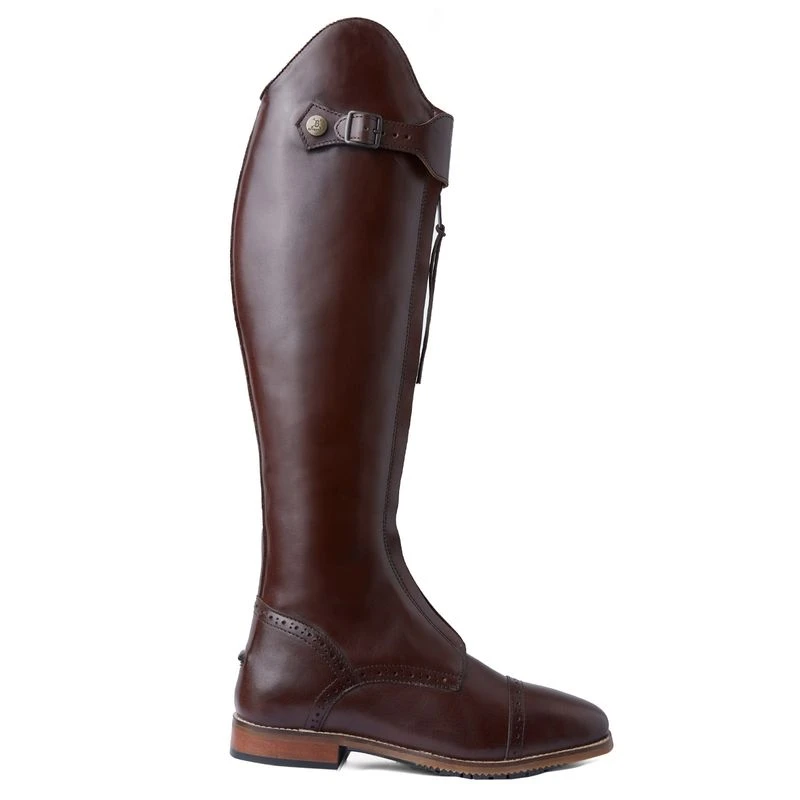B Vertigo Canopus Front Zip Tall Boots - Dark Brown - Image 3