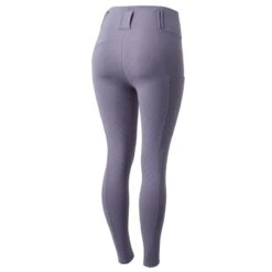 Horze Women's Everly Full Seat Winter Riding Tights - Grey Ridge Purple