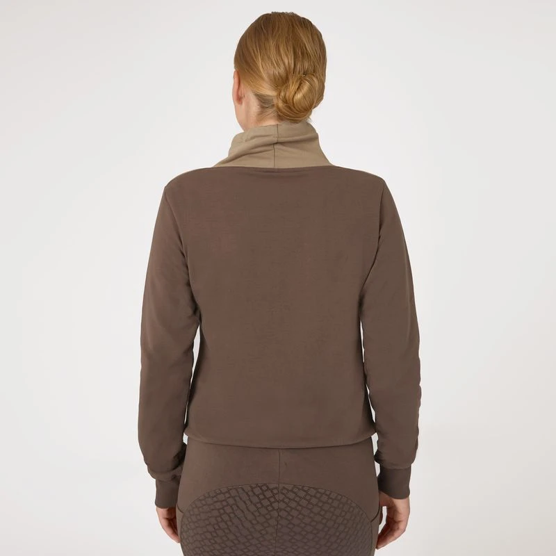 Horze Women's Jade High Neck Sweatshirt - French Roast/Cocoa Mocha - Image 4