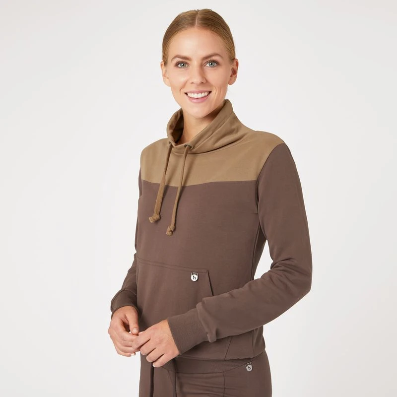 Horze Women's Jade High Neck Sweatshirt - French Roast/Cocoa Mocha - Image 5