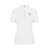 Fair Play Women's Cecile Rose Gold Short Sleeve Competition Shirt - White