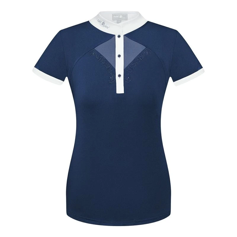 Fair Play Women's Cathrine Short Sleeve Competition Shirt - Navy/White