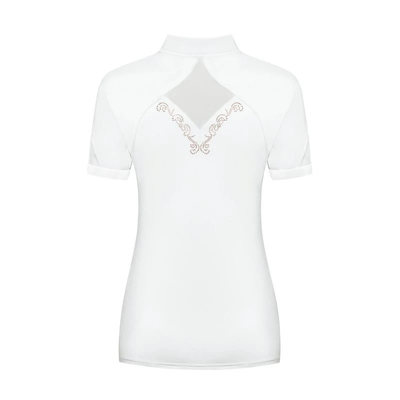 Fair Play Women's Cathrine Rose Gold Short Sleeve Competition Shirt - White - Image 2
