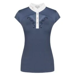 Fair Play Women's Cathrine Rose Gold Sleeveless Competion Shirt - Steel Blue