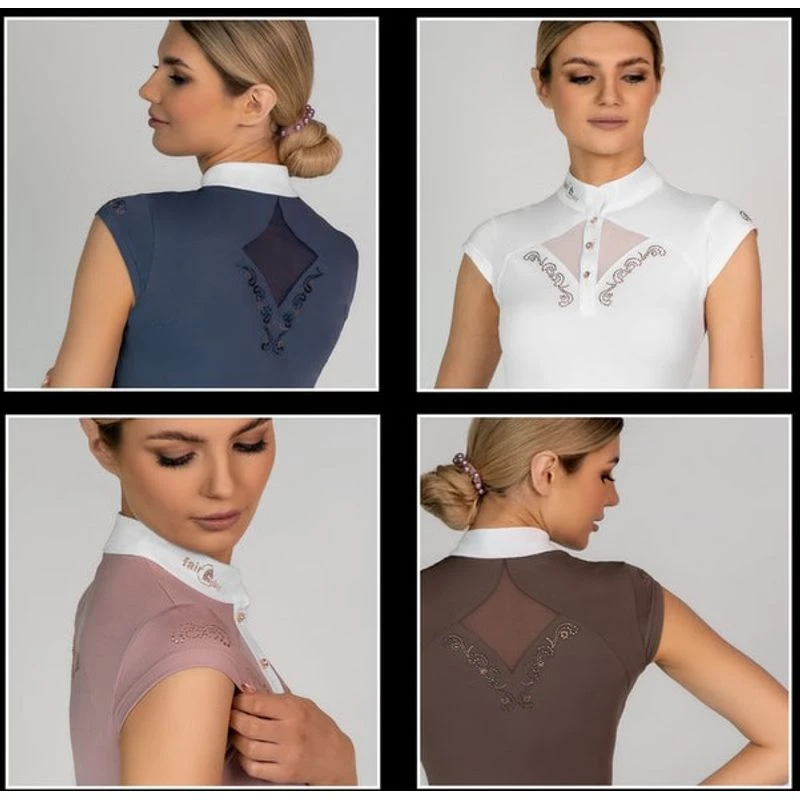 Fair Play Women's Cathrine Rose Gold Sleeveless Competion Shirt - Steel Blue - Image 4