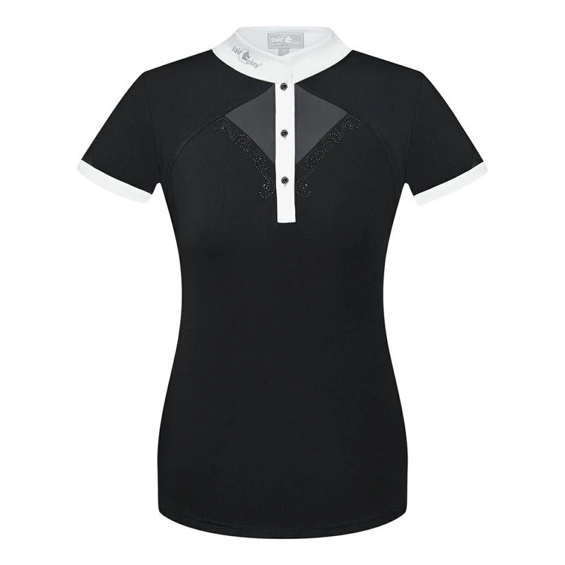 Fair Play Women's Cathrine Short Sleeve Competition Shirt - Black/White
