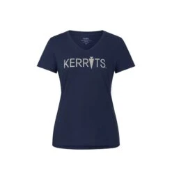 Kerrits Women's Logo V-Neck Tee - Navy/Pewter