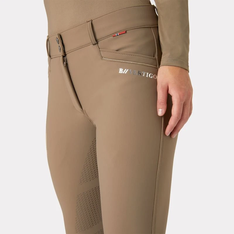 Horze Women's Patricia Full Seat Thermo Breeches - Shiitake Beige - Image 2