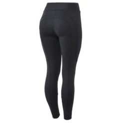 Horze Women's Active Winter Silicone Full Seat Tights W/ Phone Pockets - Dark Navy