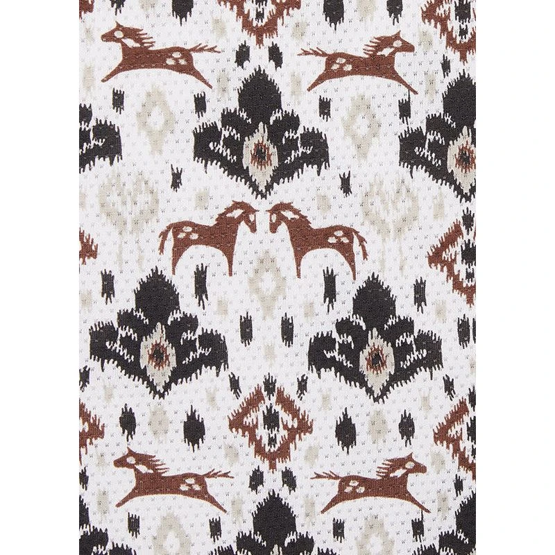 Kerrits Women's Always Cool Print Ice Fil Short Sleeve Shirt - Tan Painted Horse/Black - Image 5