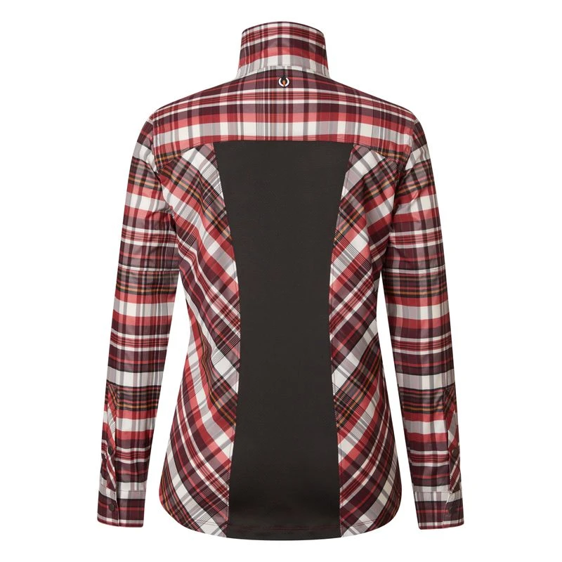 Kerrits Women's Triple Chill Sun Shirt - Sangria Plaid - Image 2