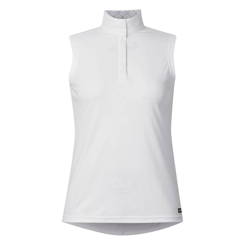 Kerrits Women's Encore Sleeveless Show Shirt - White/Lucky Diamond