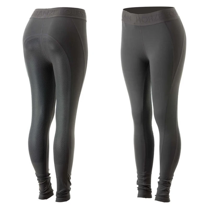 Horze Women's Madison Full Seat Tights - Smoked Pearl Grey