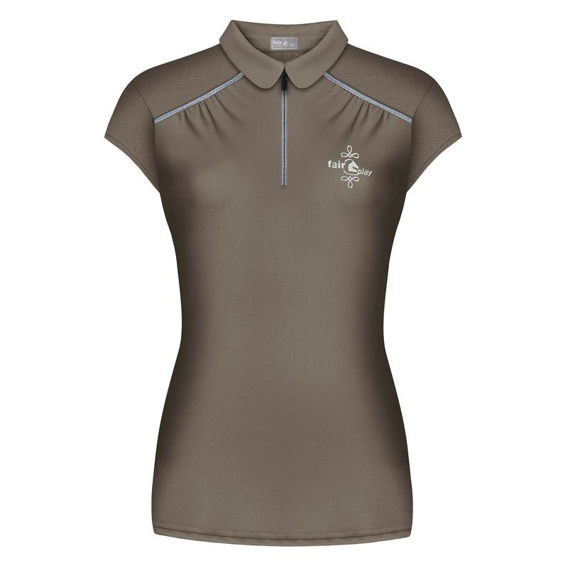 Fair Play Women's Agnes Polo Shirt - Taupe Grey