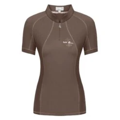 Fair Play Women's Paula Short Sleeve Tech Shirt - Taupe Grey
