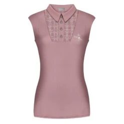 Fair Play Women's Alina Sleeveless Polo Shirt - Dusty Pink