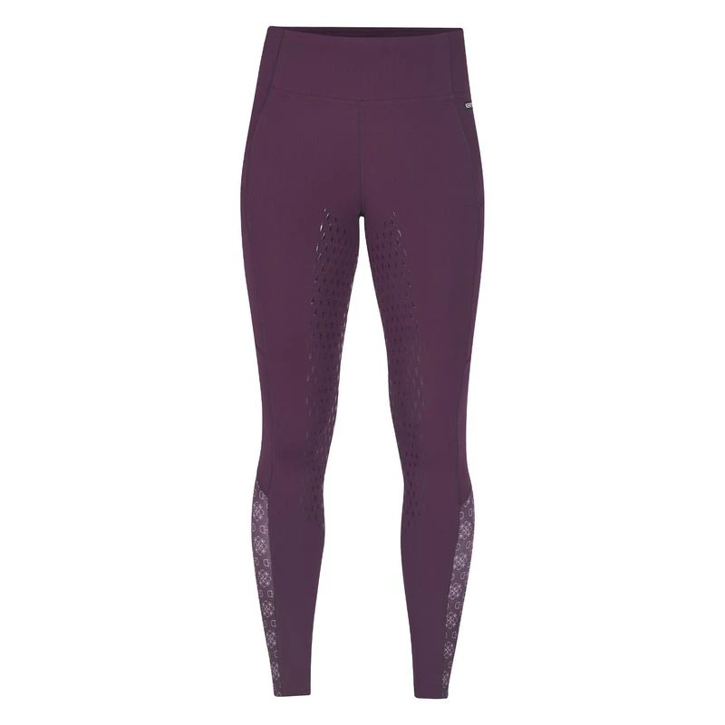 Kerrits Women's Thermo Tech Full Leg Tights - Raisin/Raisin Bit Of Frost