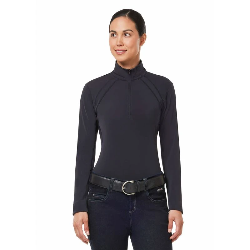 Kerrits Women's Rail Side Quarter Zip Tech Top - Black - Image 2